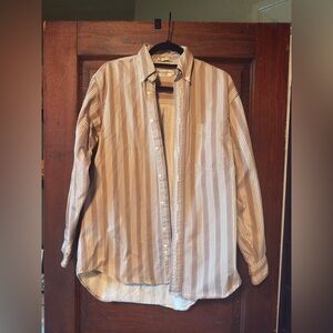 Abercrombie & Fitch Tan Striped Men's Shirt